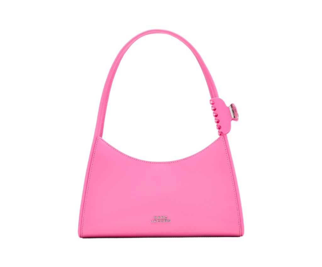 The Glam Claw Clip Shoulder Bag (Bow Pink)